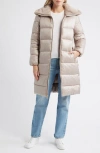 Bcbg Missy Nylon Puffer Coat In Metallic