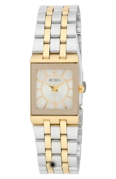 Bcbg Modern Link Quartz Two-tone Bracelet Watch, 34mm In Metallic