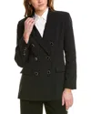 Bcbg New York Double-breasted Blazer In Black