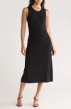 Bcbg New York Front Twist Sleeveless Sweater Dress In Black Onyx