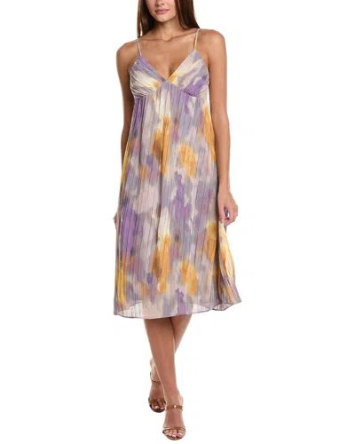 Bcbg New York Pleated Midi Dress In Purple | ModeSens
