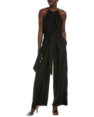 Bcbg New York Halter Neck Wide Leg Jumpsuit In Black