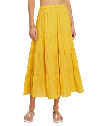 Bcbg New York Women's Shirred Maxi Skirt In Yellow