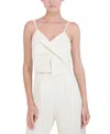 BCBG NEW YORK WOMEN'S TWILL CROPPED CAMI TOP