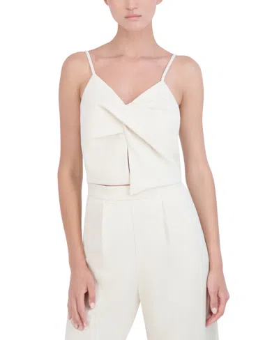 Bcbg New York Women's Twill Cropped Cami Top In Natural