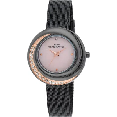 Bcbg Nova 3 Faux Leather Strap Watch, 35mm In Purple