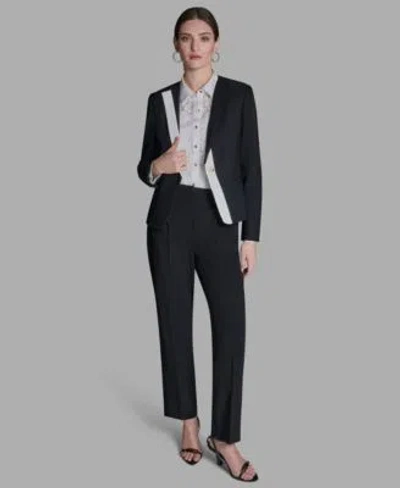 Bcbg One Button Jacket Suit In Black