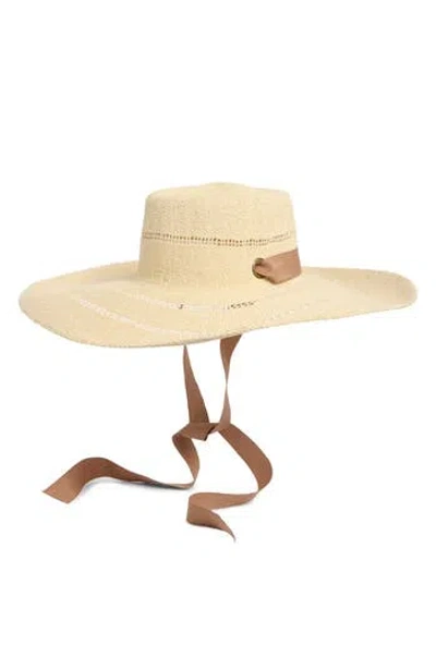 Bcbg Open Inset Downbrim Hat In Brown