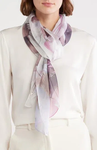 Bcbg Oversize Pansy Print Scarf In Neutral