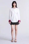 Bcbg Oversize Shirt In White