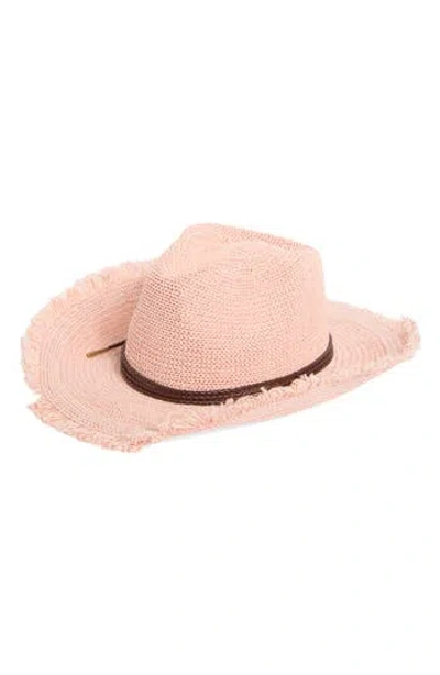 Bcbg Packable Knit Cowboy Hat In Pink