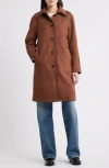 Bcbg Paneled Faux Suede Coat In Brown
