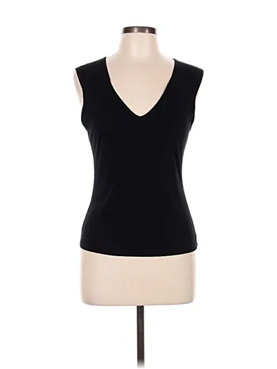 Pre-owned Bcbg Paris Sleeveless Top Black V Neck Tops