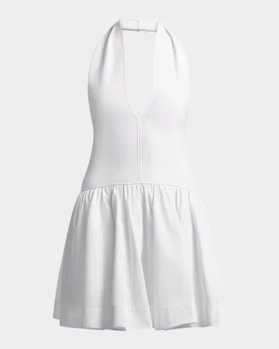 Bcbg Perle Plunging Fit-&-flare Mini Dress