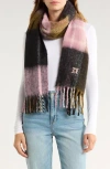 Bcbg Plaid Blanket Wrap Scarf In Multi