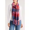 Bcbg Plaid Blanket Wrap Scarf In Multi