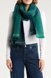 Bcbg Plaid Reversible Scarf In Green
