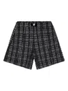 Bcbg Plaid Shorts In Black