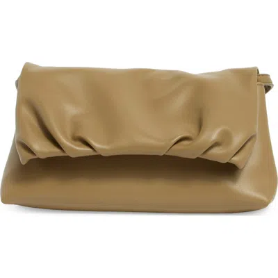 Bcbg Pleated Flap Shoulder Bag In Brown