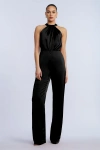 Bcbg Pleated Halter Jumpsuit In Black