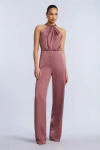Bcbg Pleated Halter Jumpsuit In Pink