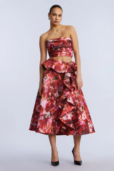 Bcbg Pleated Satin Bustier In Multi