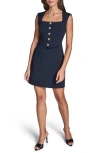 Bcbg Plry Button-front Vest Minidress In Blue