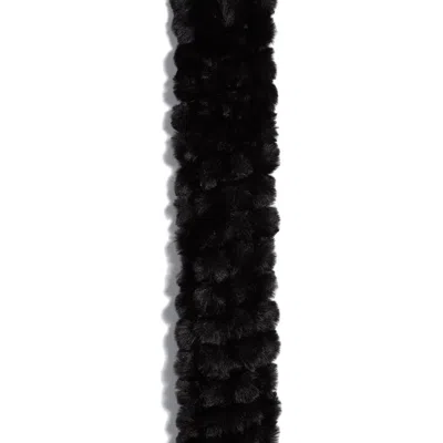 Bcbg Pom Faux Fur Stole In Black