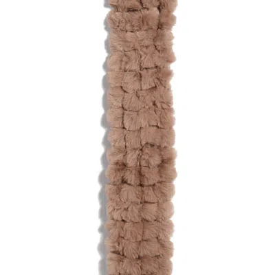 Bcbg Pom Faux Fur Stole In Brown