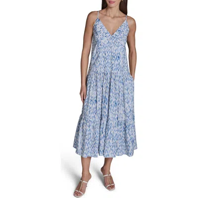 Bcbg Printed Tiered Midi Sundress In Multi