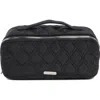 Bcbg Quilt Fold Out Zip Case In Black