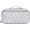 Bcbg Quilt Fold Out Zip Case In Silver