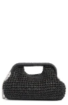Bcbg Raffia Clutch In Black
