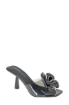 Bcbg Remani Flower Embellished Sandal In Smoke/black