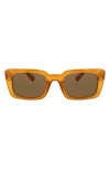 Bcbg Retro 52mm Rectangle Sunglasses In Shiny Amber
