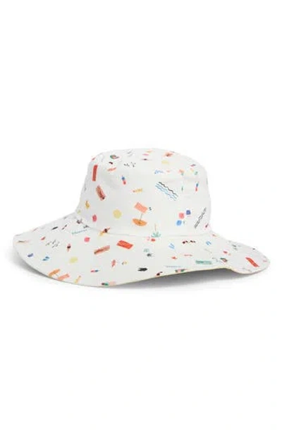 Bcbg Reversible Wide Brim Bucket Hat In Pattern