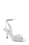 Bcbg Rino Ankle Strap Sandal In Silver