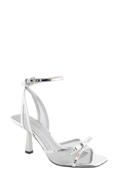 Bcbg Rino Ankle Strap Sandal In Silver