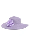 Bcbg Rosette Boater Hat In Purple