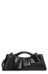 Bcbg Ruffle East/west Clutch In Black