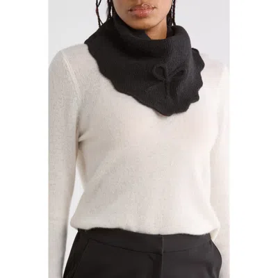 Bcbg Scalloped Edge Triangle Scarf In Black