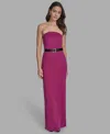 Bcbg Scuba Belted Maxi In Pink