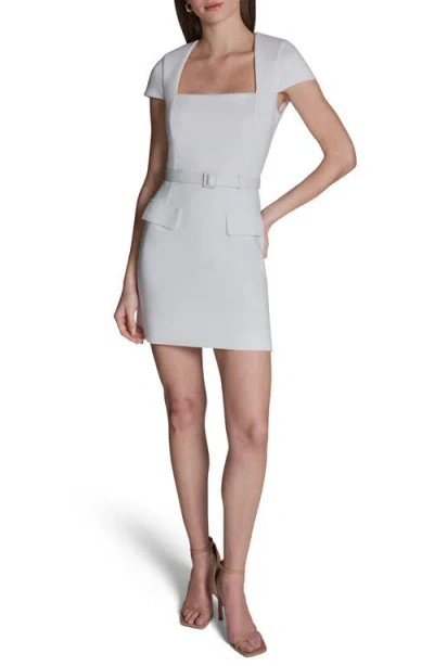 Bcbg Scuba Crepe Minidress In White