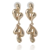 Bcbg Sculptural Heart Drop Earrings In Gold