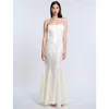 Bcbg Sequin Lace Gusset Gown In White