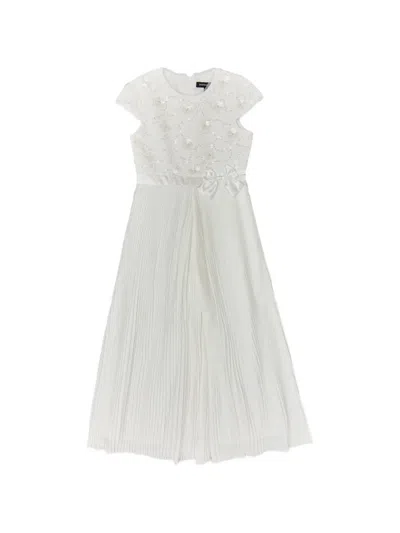 Bcbg Kids' Sequin Pleated Playsuit In White
