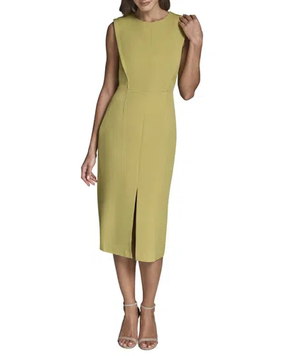 Bcbg Stretch Crepe Sheath Midi Dress In Green