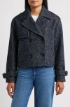 Bcbg Short Trench Peacoat In Gray