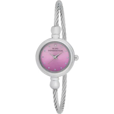 Bcbg Sienna Cable Bangle Watch In Orange