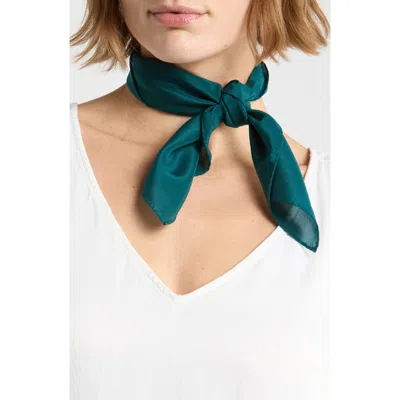 Bcbg Silk Square Scarf In Teal
